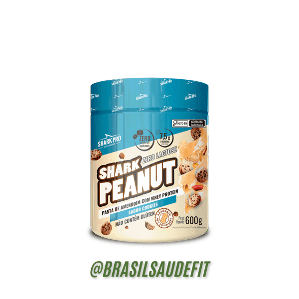 Pasta de amendoim Shark Peanut Zero Lactose - 600g Coockies