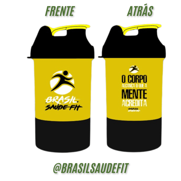Coqueteleira Premium BSF C/ 1 compartimento Amarela