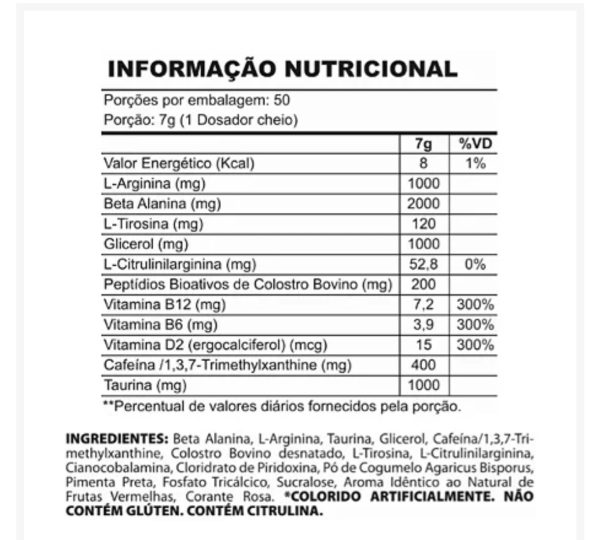Pré Treino Insane Clown 350G Demons Lab 50 DOSES Gummy Candy - Image 2