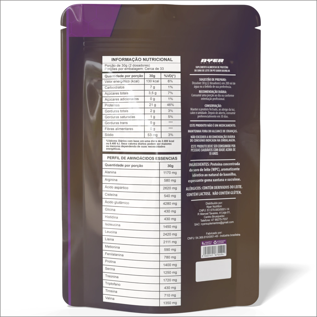 Whey Protein 100% 1KG Nyer Coockies - Image 2