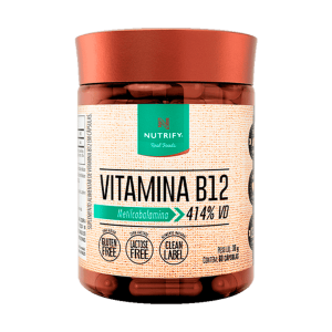 Vitamina B12 Metilcobalamina  60 Capsulas Nutrify SEM Sabor