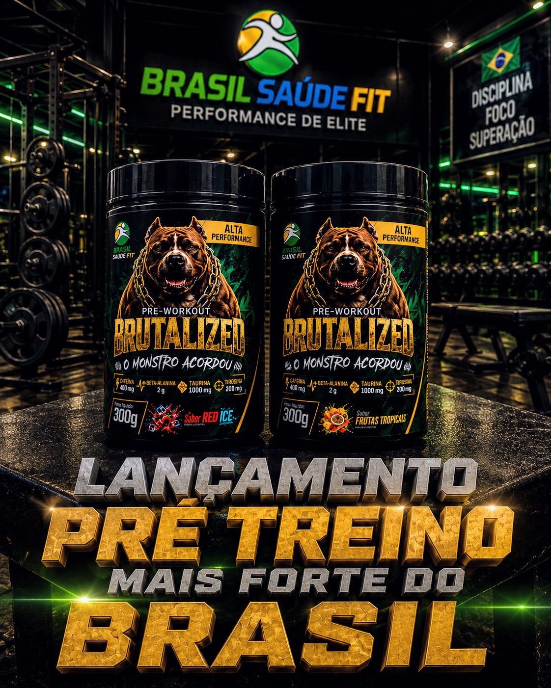 Pré-treino Brutalized 300g | Sabor Frutas Tropicais Lançamento 2026 - Imagem 3
