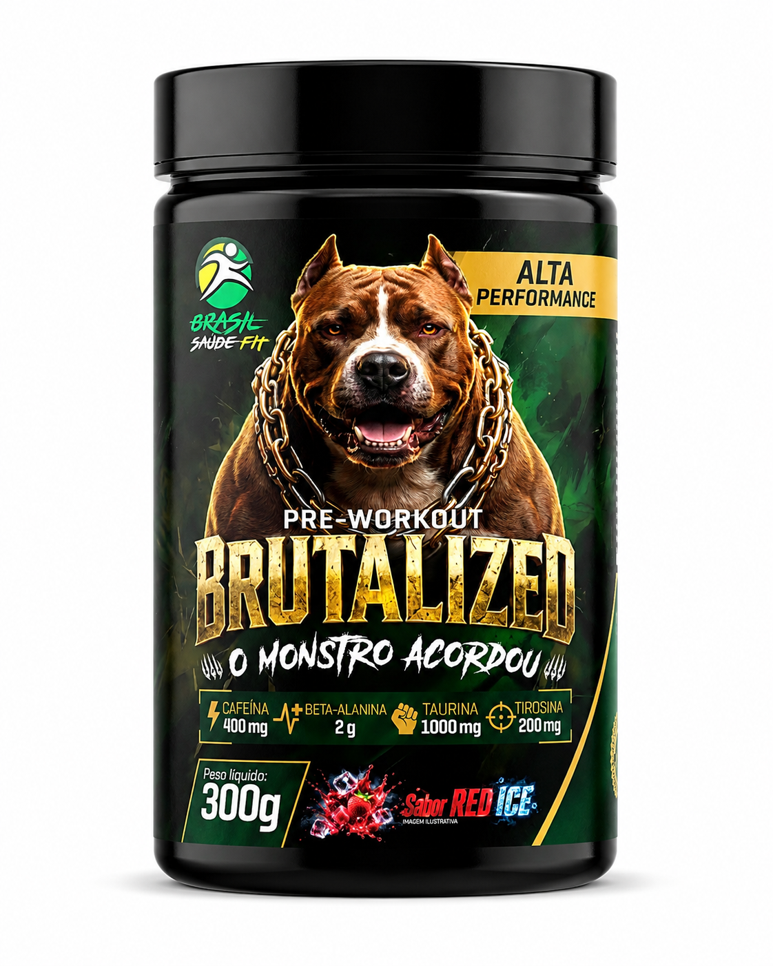 Pré-treino Brutalized 300g | Sabor Red Ice Lançamento 2026